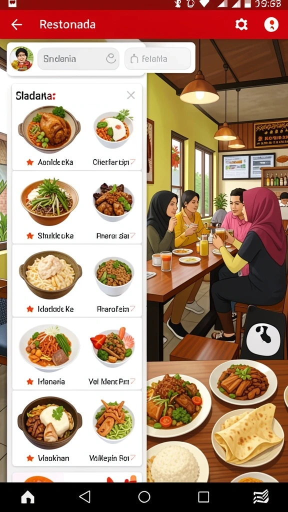 Tampilan layar utama dengan menu yang ramah pengguna.