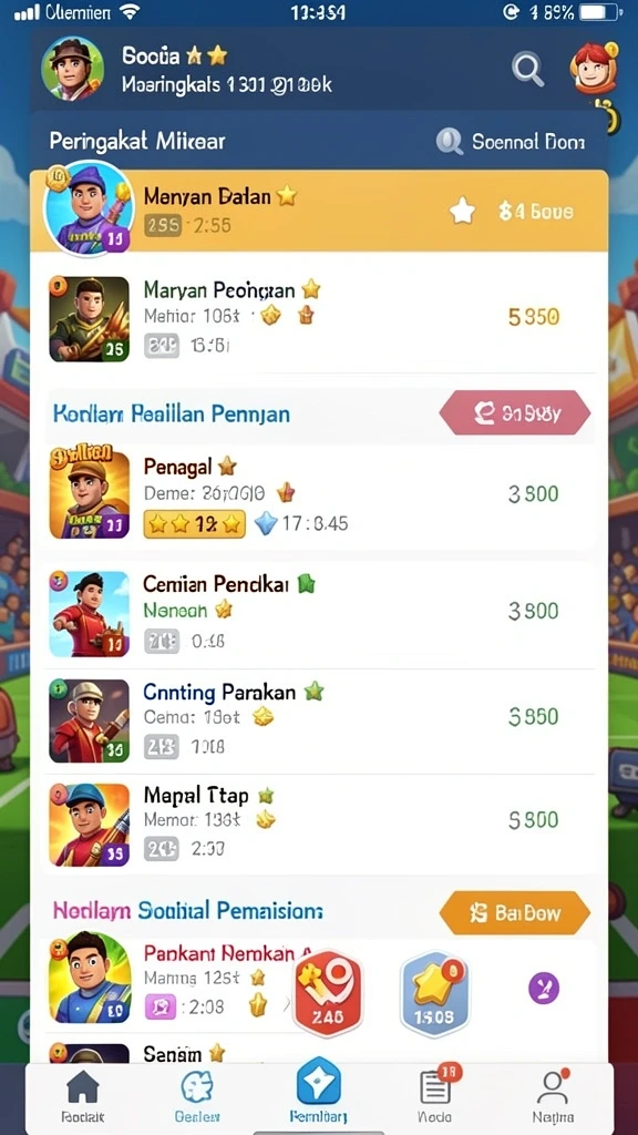 Karakter unik dengan kekuatan masing-masing.