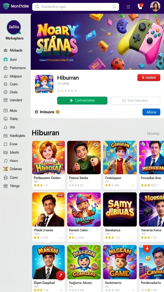 Berbagai mode permainan yang menarik.