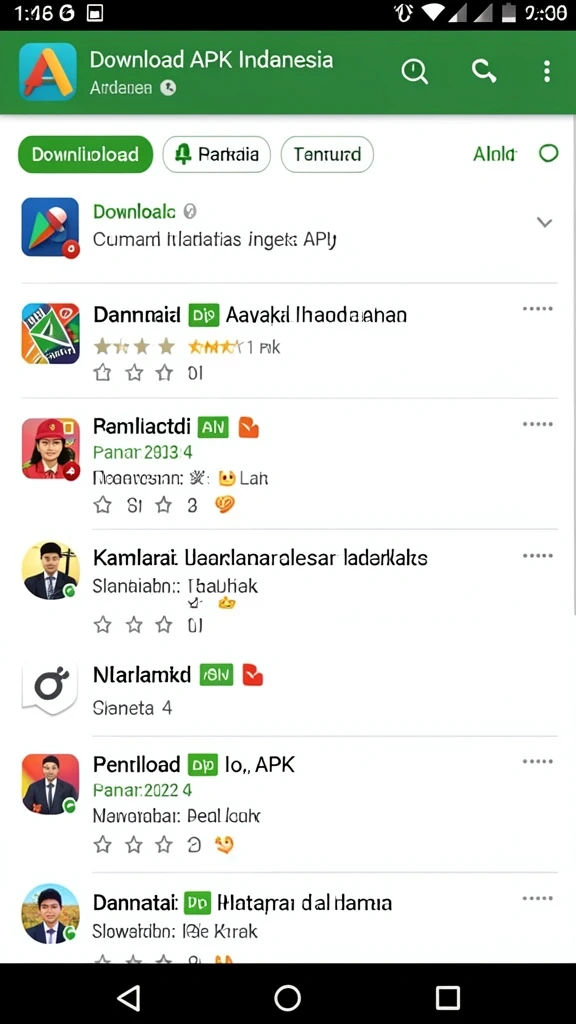 Tampilan utama dengan grafis menawan.