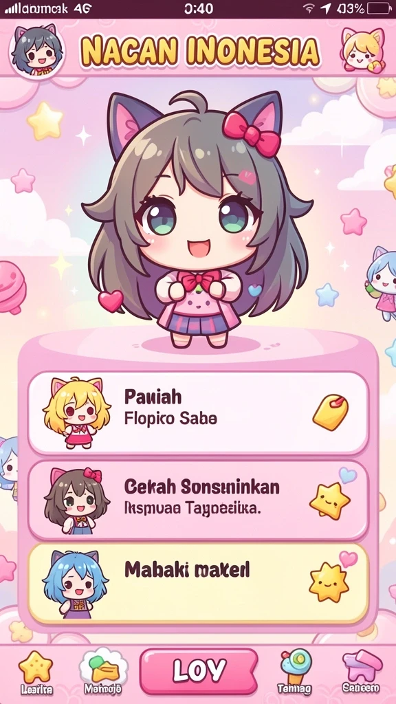 Gameplay yang menantang dengan berbagai level menarik.