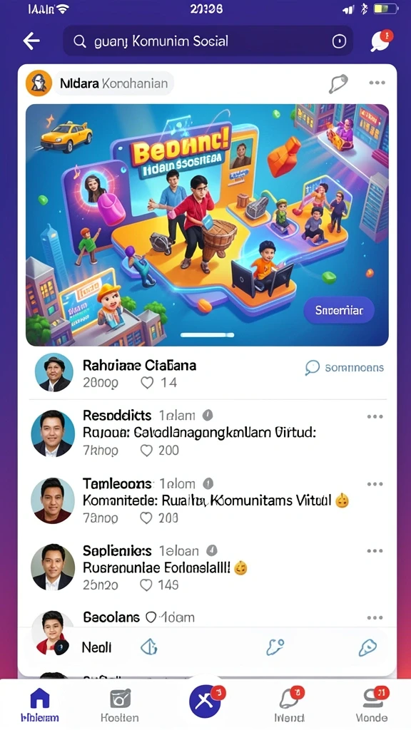 Fitur multiplayer yang memungkinkan bermain bersama teman.