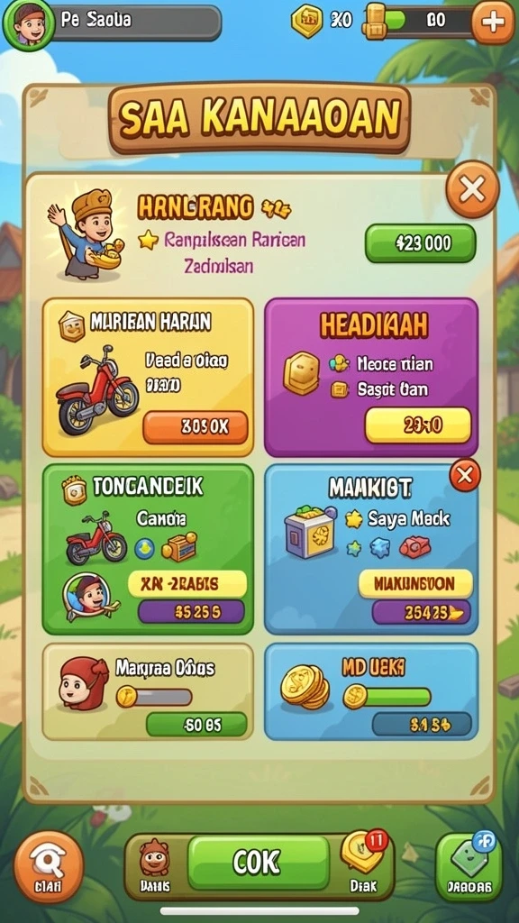Berbagai level menantang yang siap diuji oleh pemain.