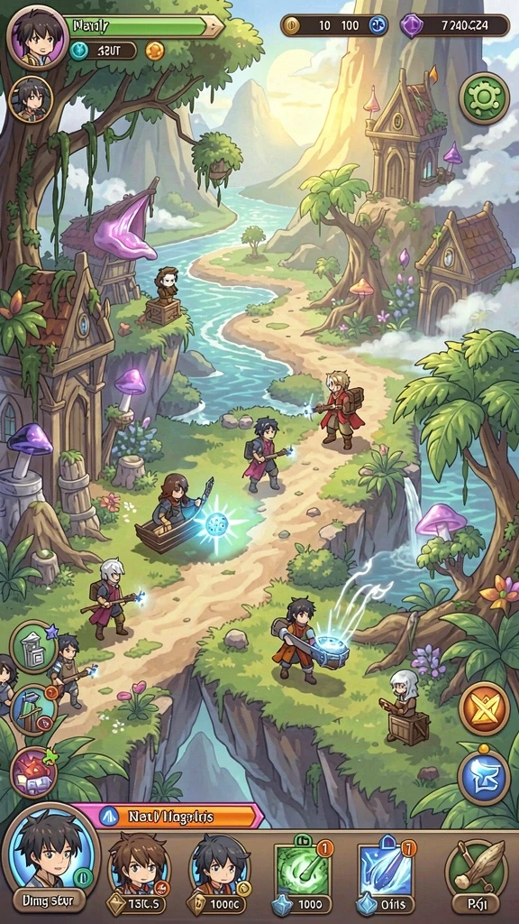 Screenshot menampilkan level yang sedang dimainkan dengan berbagai teka-teki.