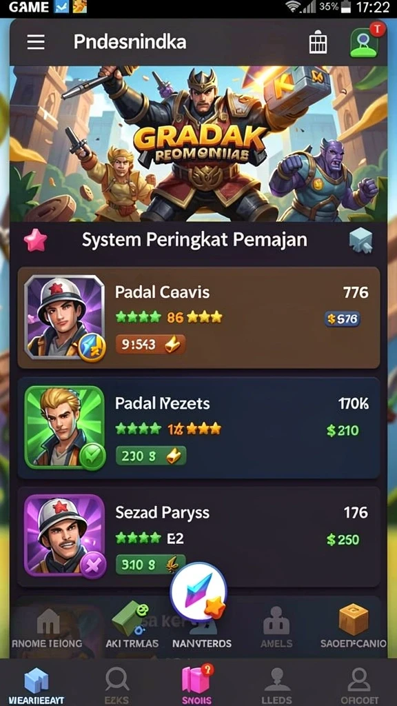 Beragam permainan tersedia untuk dipilih.