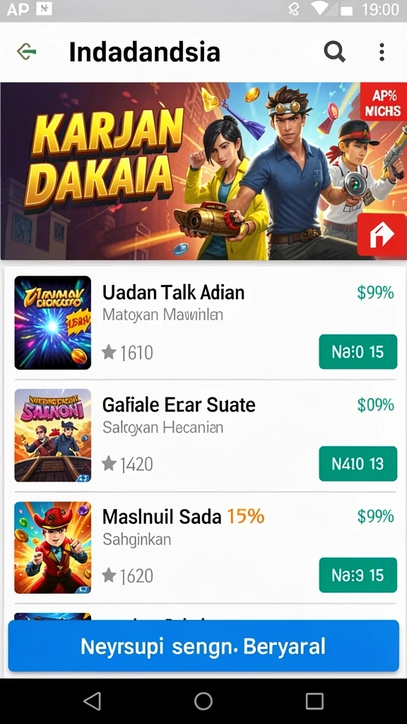 Tampilan level dengan berbagai tantangan menarik.