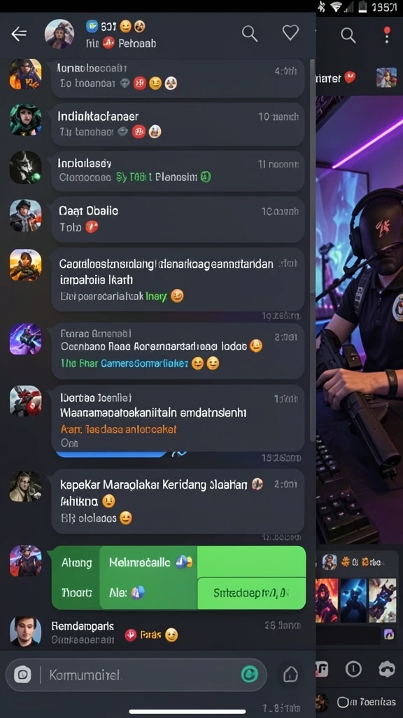 Tangkapan layar menunjukkan antarmuka utama yang menarik.