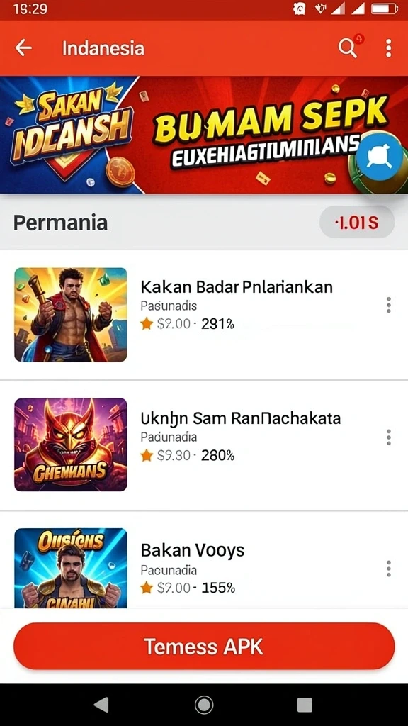Tampilan utama yang menarik dan mudah dinavigasi.