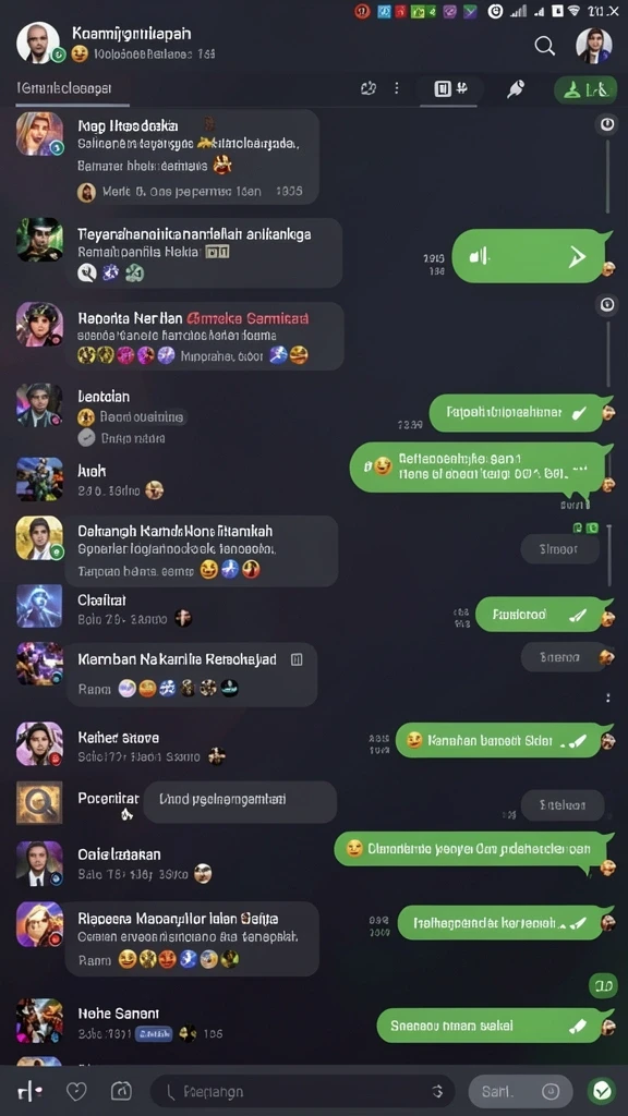 Pengaturan karakter dan strategi yang mendetail.
