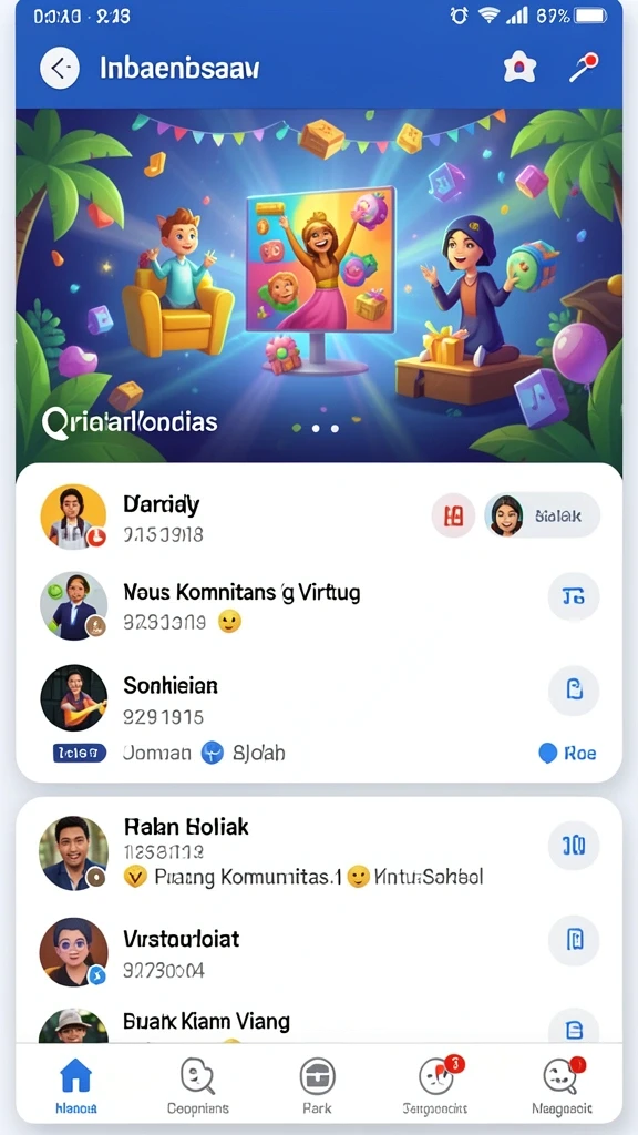 Tampilan level penuh warna dan mendebarkan.