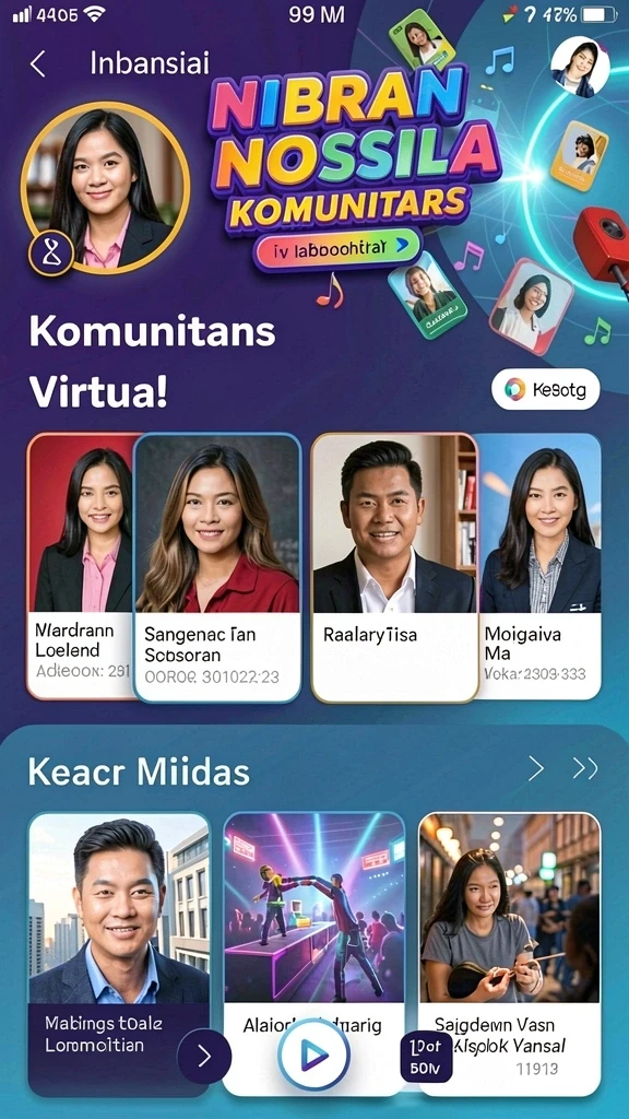 Tampilan awal permainan yang menarik dan penuh warna.